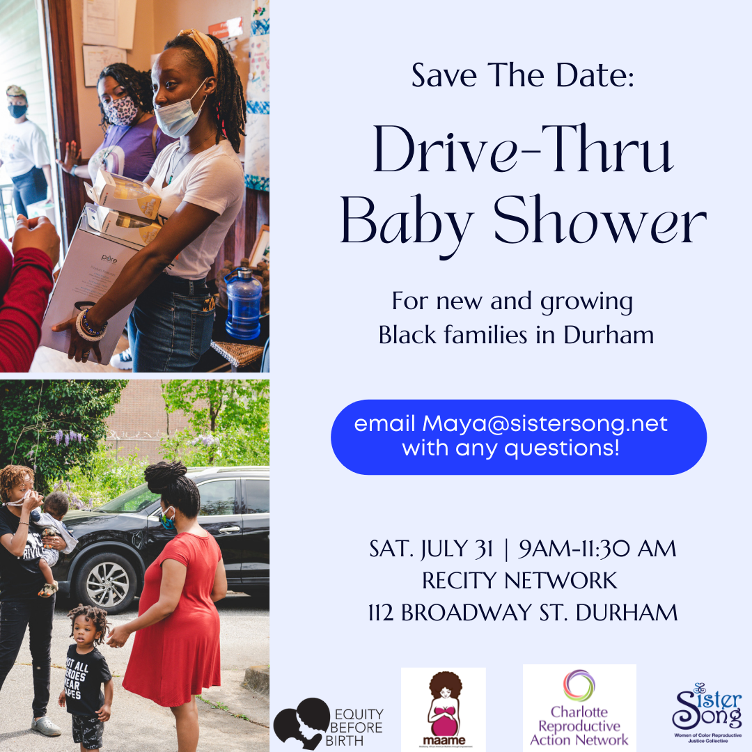 Sister Song Durham Drive Thru Community Baby Shower MAAME, Inc.